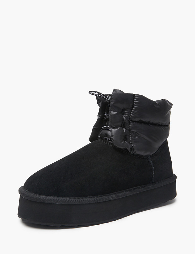 Черные женские угги MASCOTTE 234-3206537-0202 | ракурс 2 Черные женские угги MASCOTTE 234-3206537-0202 | ракурс 2