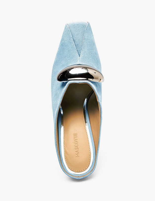 Голубые женские мюли MASCOTTE 175-5163011-5613M | ракурс 4