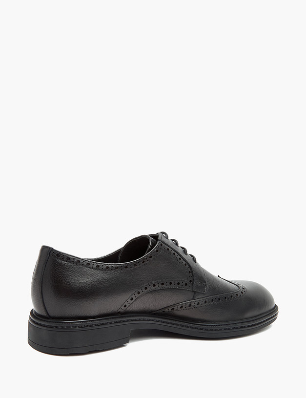 Черные мужские броги MASCOTTE 128-324512-0102 | ракурс 3 Черные мужские броги MASCOTTE 128-324512-0102 | ракурс 3