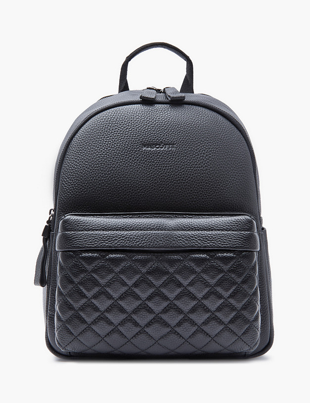 Черный кожаный женский рюкзак MASCOTTE 602-1202-102 | ракурс 2