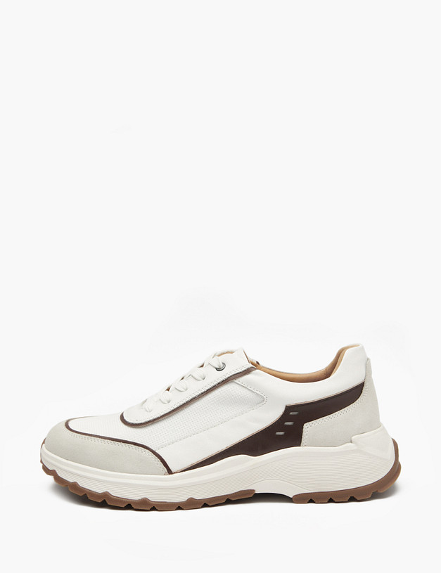 Белые мужские кроссовки с контрастными элементами MASCOTTE 22-5132113-0101 | ракурс 3