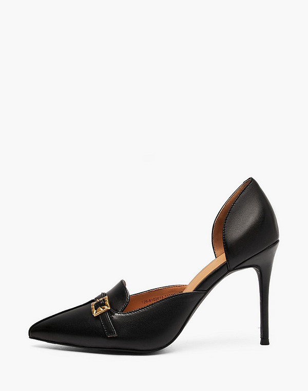 126-6102614-3501M Туфли женские нат.кожа/нат.кожа черн, Mascotte