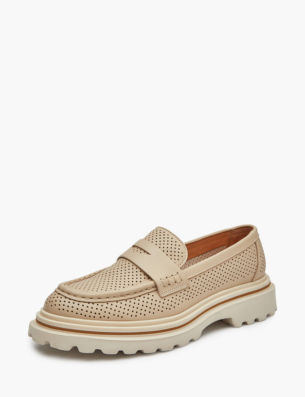 Бежевые женские лоферы MASCOTTE 58-510611-0108 | ракурс 4