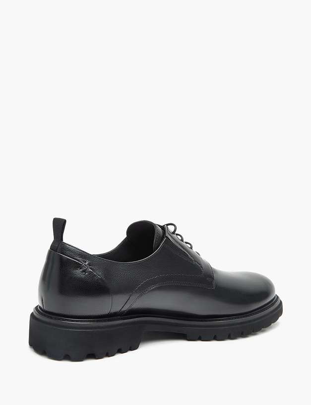 Черные мужские дерби из кожи MASCOTTE 175-321111-0102 | ракурс 3 Черные мужские дерби из кожи MASCOTTE 175-321111-0102 | ракурс 3