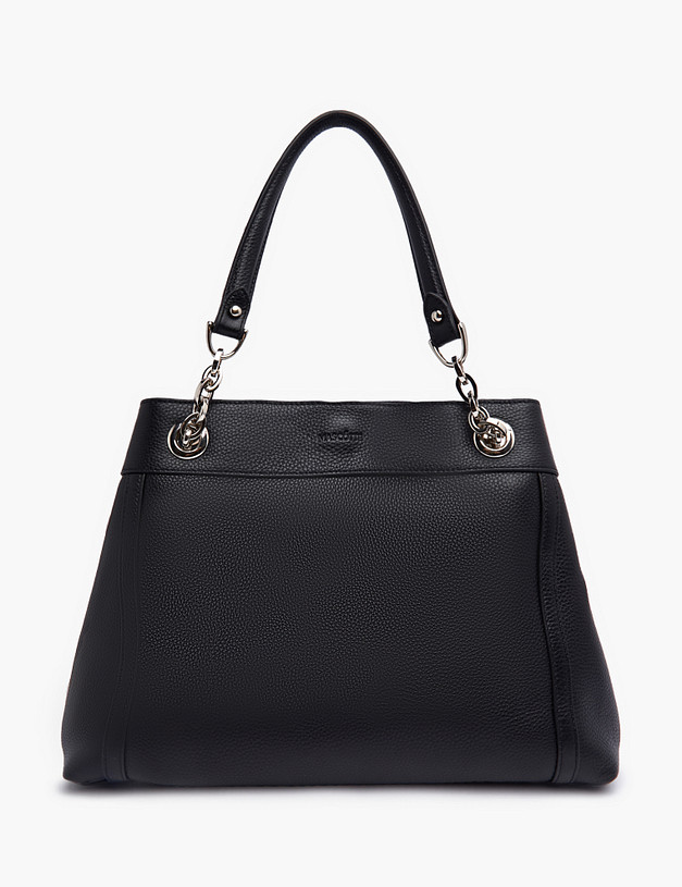 Черная кожаная женская сумка MASCOTTE 660-3127-102 | ракурс 2