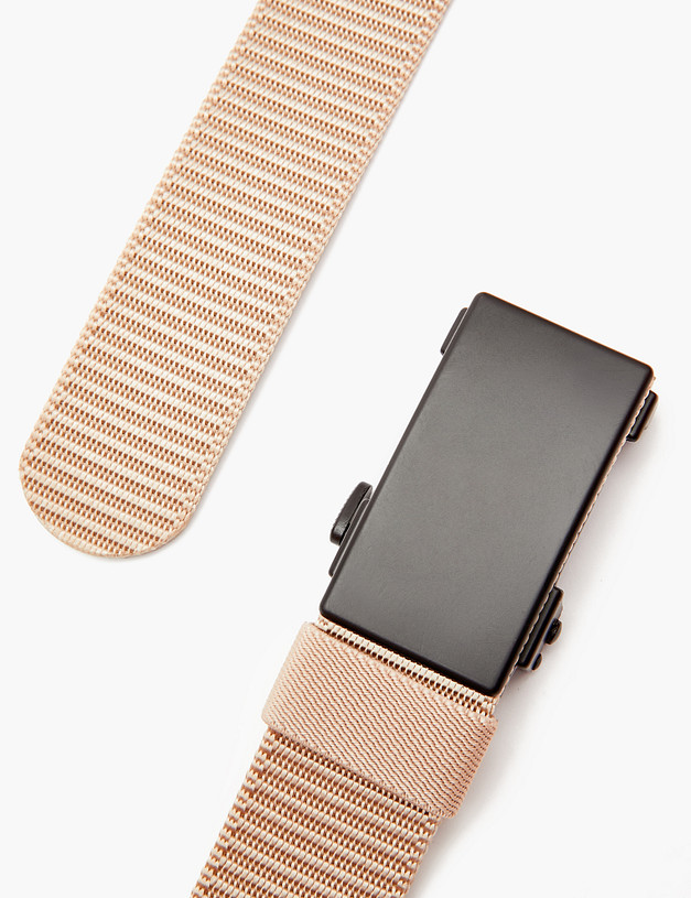 Бежевый ремень из текстиля MASCOTTE 701-3216-213 | ракурс 5