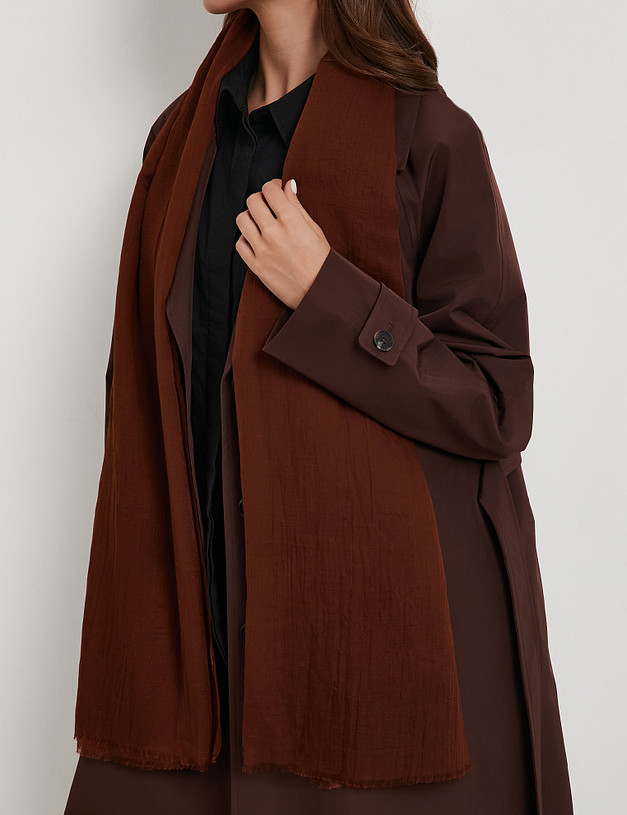 Коричневый женский шарф MASCOTTE 766-6129-2409 | ракурс 2