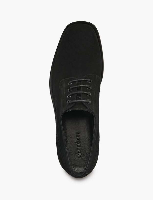 Черные мужские дерби из велюра MASCOTTE 175-520711-0602 | ракурс 4