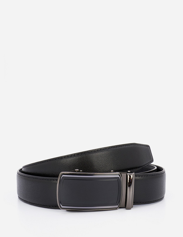 Черный мужской ремень MASCOTTE 727-1203-102 | ракурс 2