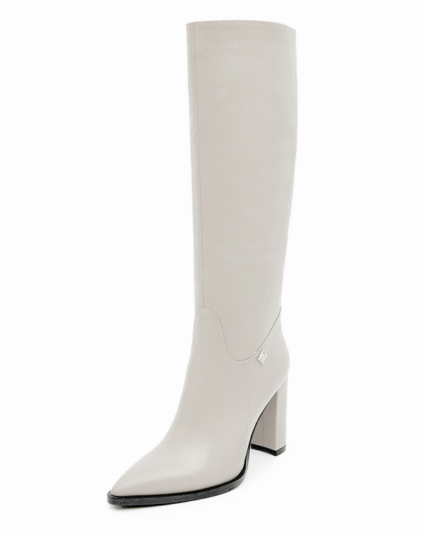 172-3202624-7141M Сапоги женские нат.кожа/ворсин-нат.кожа беж, Mascotte