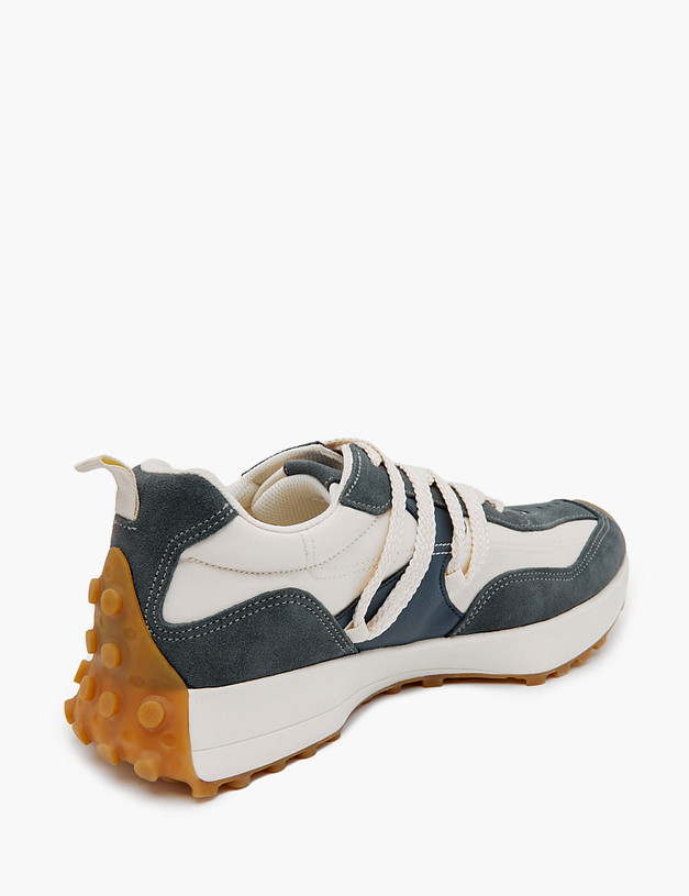 Серые мужские кроссовки с синими вставками MASCOTTE 128-310321-0210 | ракурс 4 Серые мужские кроссовки с синими вставками MASCOTTE 128-310321-0210 | ракурс 4