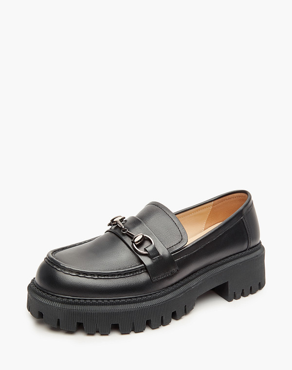 234-123513-0102 Туфли женские нат.кожа/нат.кожа черн, Mascotte