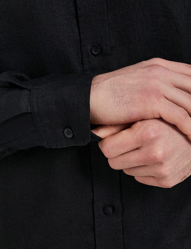 Черная мужская рубашка MASCOTTE 834-6102-2702 | ракурс 5