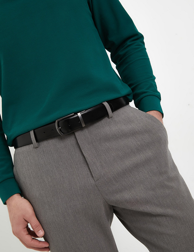 Черный мужской двусторонний ремень MASCOTTE 727-4118-102 | ракурс 1 Черный мужской двусторонний ремень MASCOTTE 727-4118-102 | ракурс 1