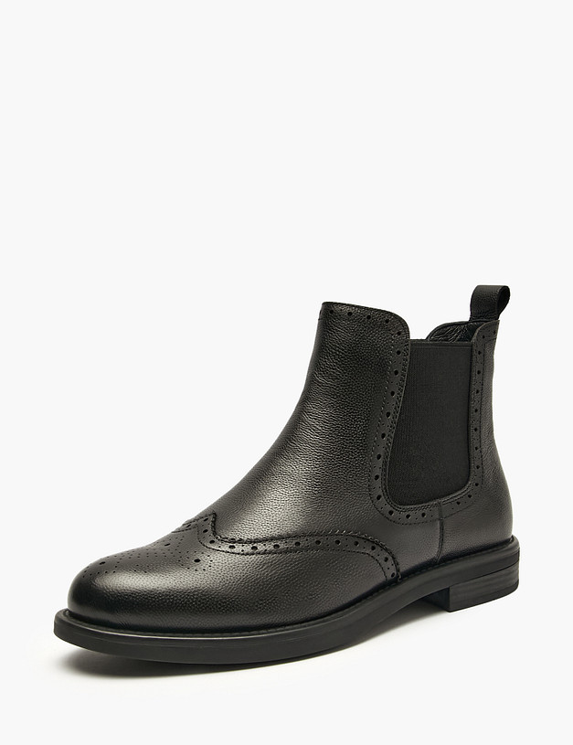 Черные женские челси с перфорацией MASCOTTE 58-020822-3180M | ракурс 2