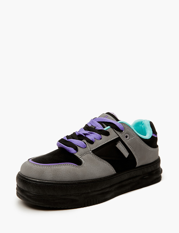 Серые женские кеды MASCOTTE 64-411021-0610 | ракурс 3 Серые женские кеды MASCOTTE 64-411021-0610 | ракурс 3