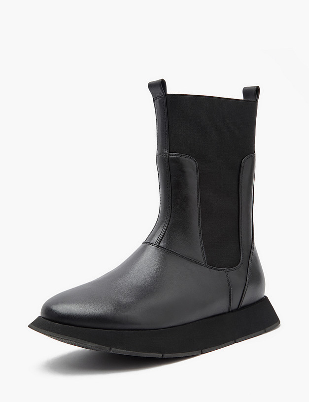 Черные женские челси из кожи MASCOTTE 172-3201323-3100M | ракурс 3