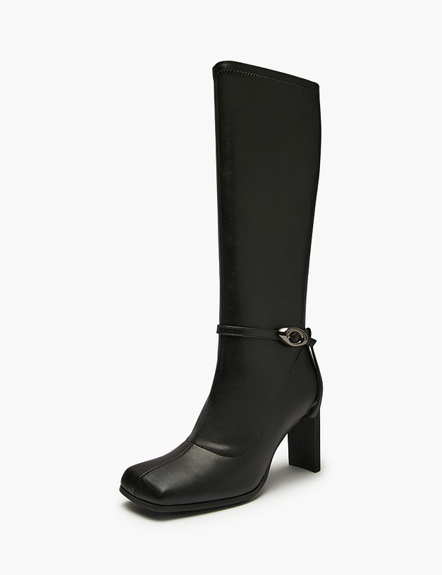 Черные женские сапоги MASCOTTE 175-5281315-0602 | ракурс 4