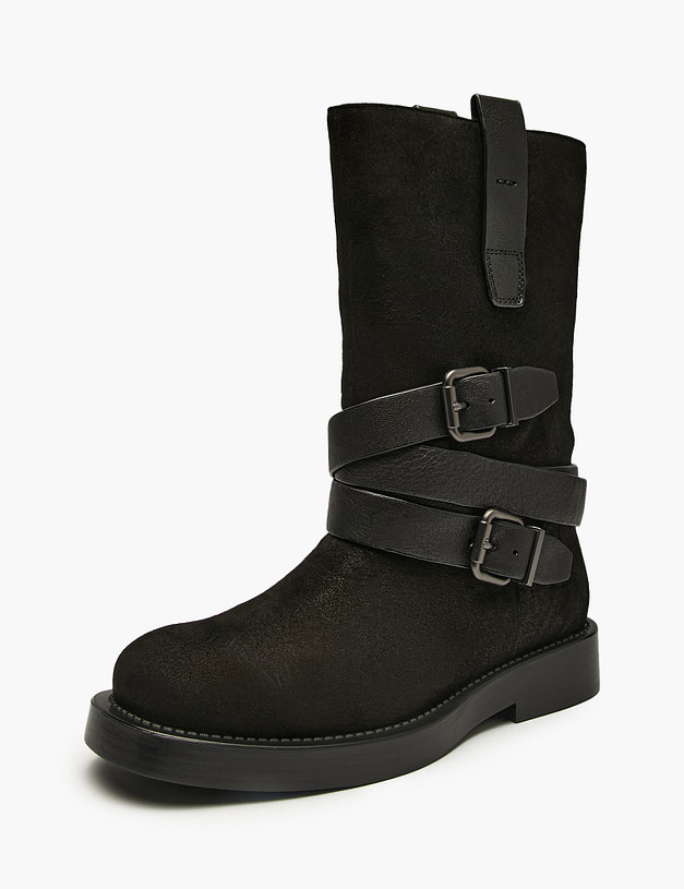 Черные женские полусапоги MASCOTTE 15-522421-0202 | ракурс 2