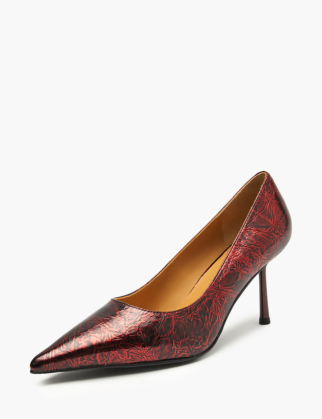 Бордовые женские туфли MASCOTTE 100-520911-0505 | ракурс 3