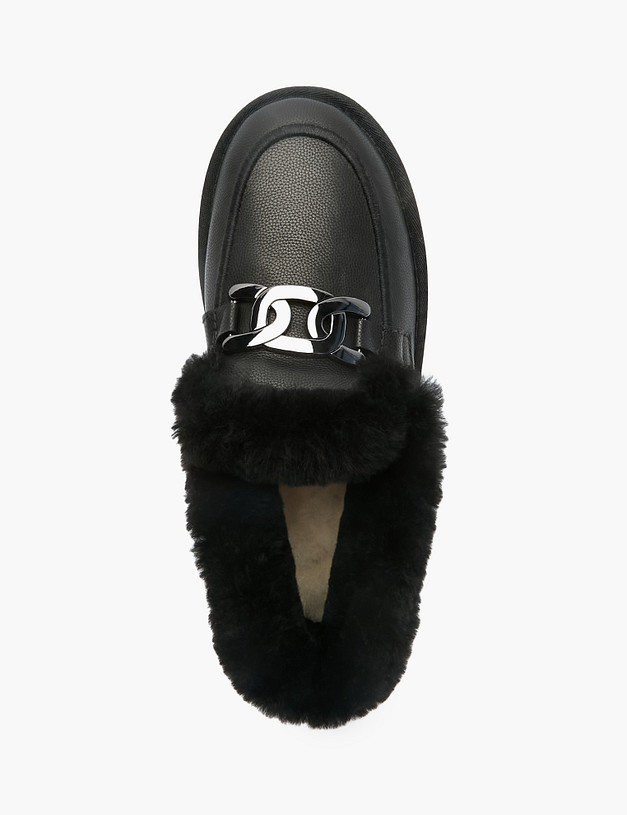 Черные женские угги с цепью MASCOTTE 234-12251339-0102 | ракурс 4