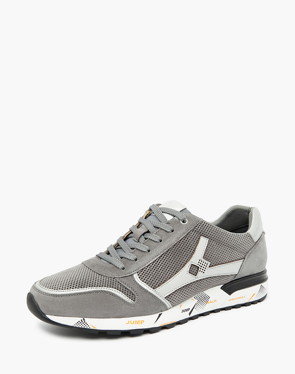 58-3171121-3282M Полуботинки для активного отдыха мужские велюр-нат.кожа/текстиль серый, Mascotte