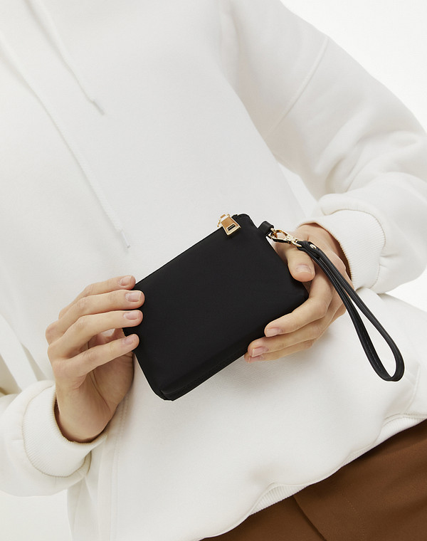 602-3265-202 Кошелёк жен. текстиль-и.кожа/текстиль черн, Mascotte Lite