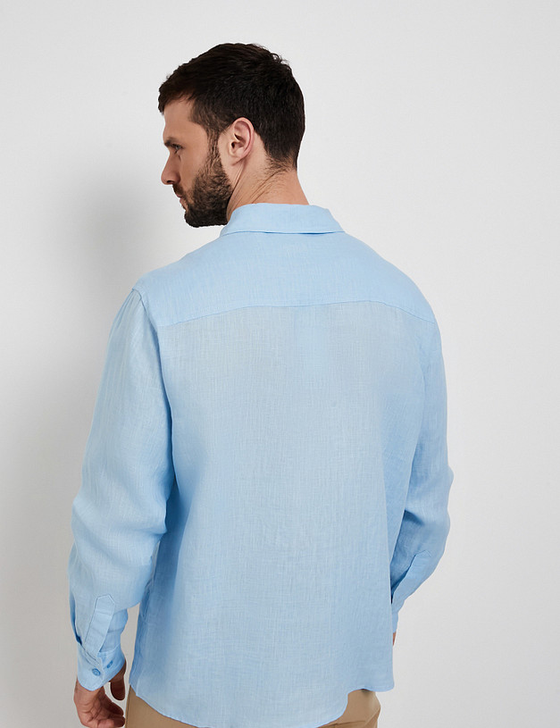 Голубая мужская рубашка MASCOTTE 834-6102-2711 | ракурс 7