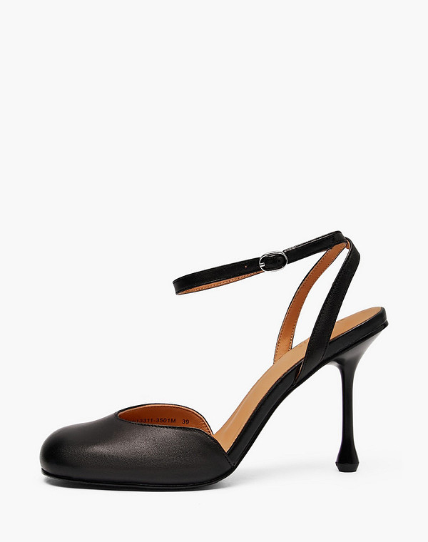 234-613311-3501M Туфли летние женские нат.кожа/нат.кожа черн, Mascotte