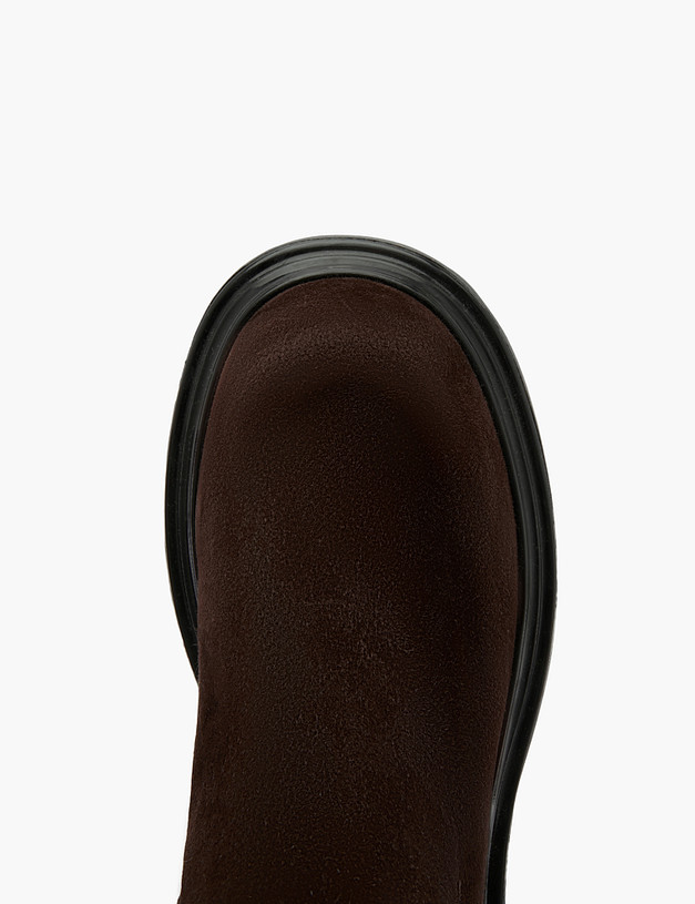 Коричневые велюровые женские челси MASCOTTE 58-323421-3643M | ракурс 5