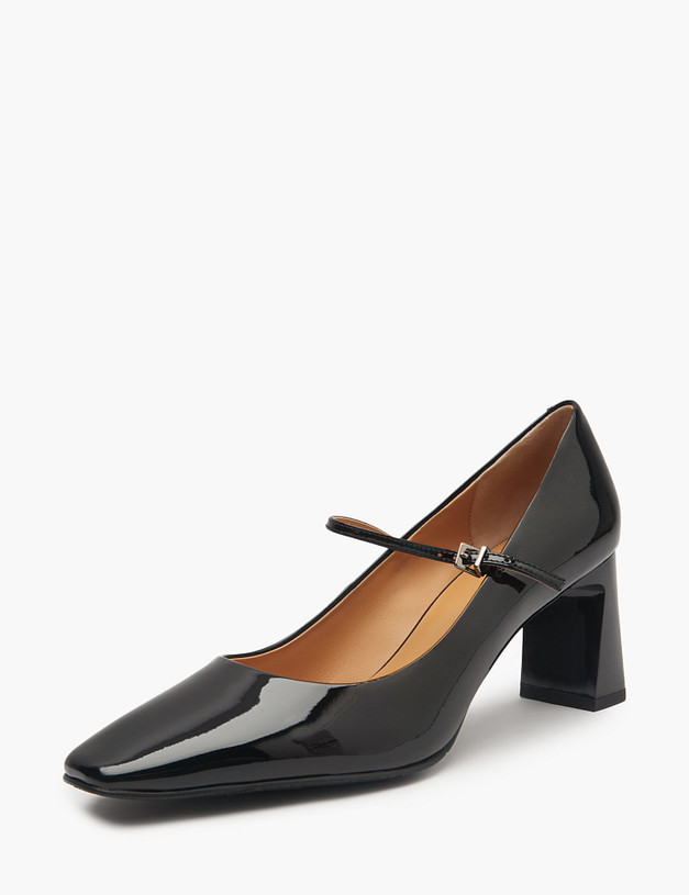 Черные лакированные женские туфли Мэри Джейн MASCOTTE 126-512211-3701M | ракурс 2