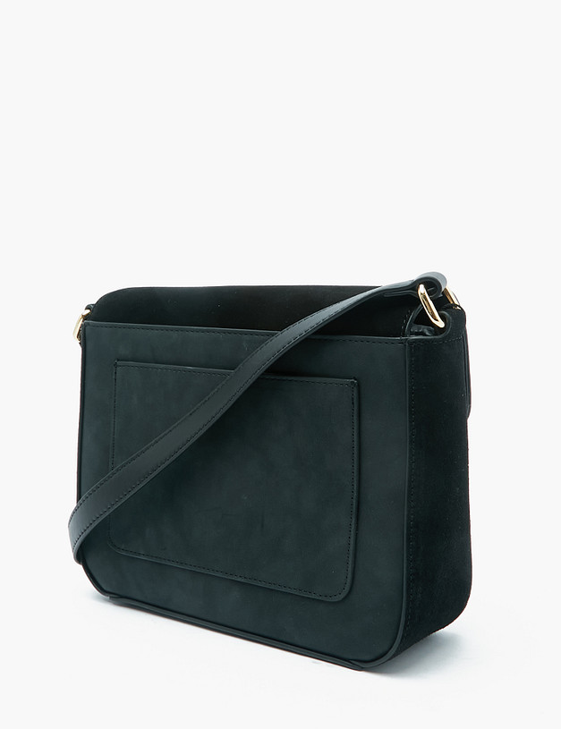 Черная женская сумка из велюра MASCOTTE 604-2232-0202 | ракурс 3