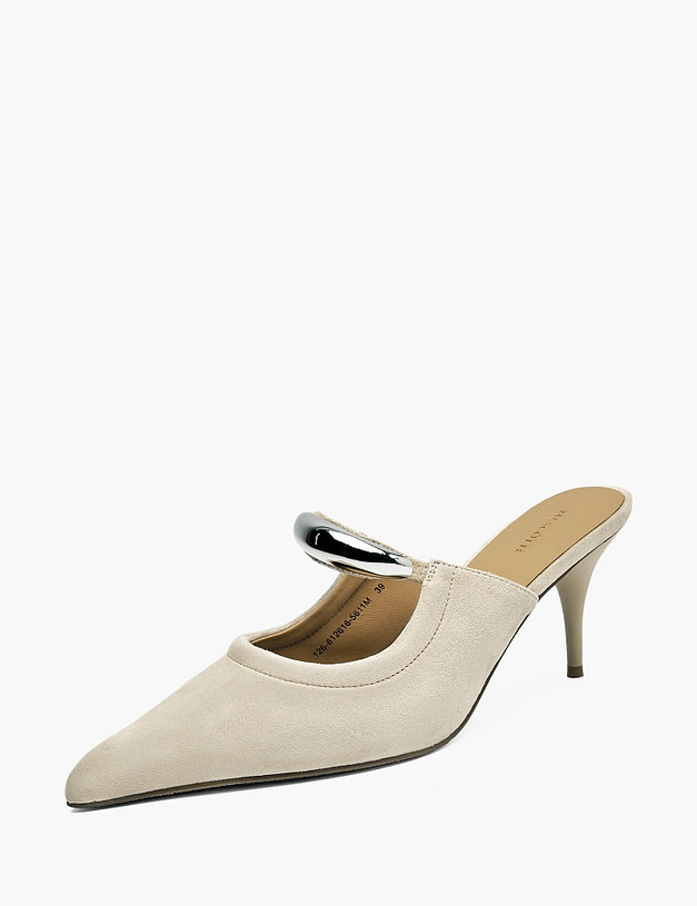 Бежевые женские сабо MASCOTTE 126-612616-5611M | ракурс 2