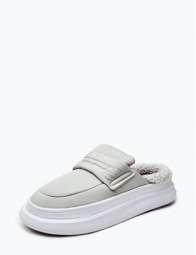 Серебристые женские сабо MASCOTTE 151-3205624-0216 | ракурс 2