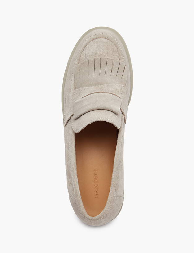 Серые женские лоферы на рельефной подошве MASCOTTE 25-510211-0210 | ракурс 4