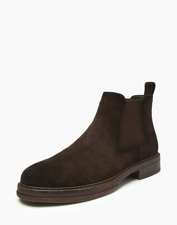 58-529121-0209 Ботинки мужские велюр-резина/ворсин корич, Mascotte