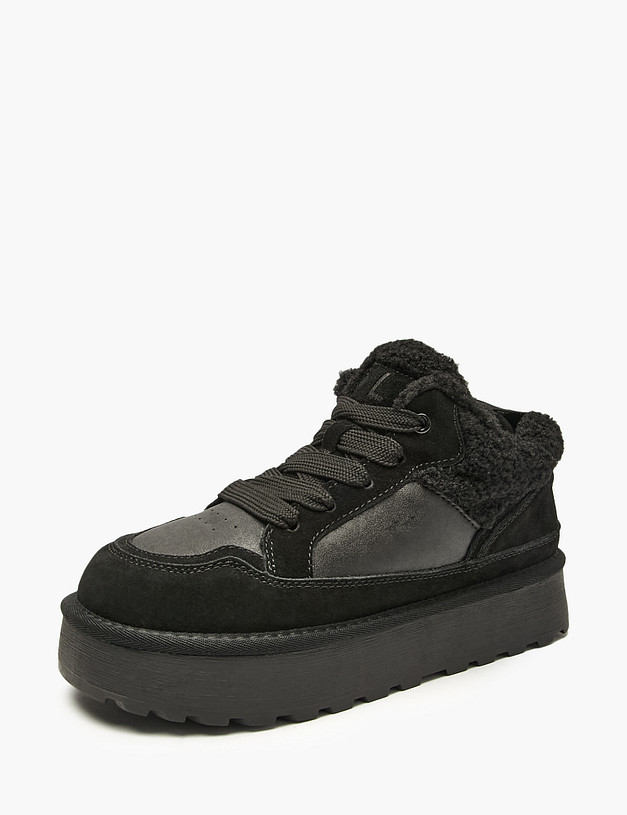 Черные женские зимние ботинки MASCOTTE 234-527041-0202 | ракурс 2