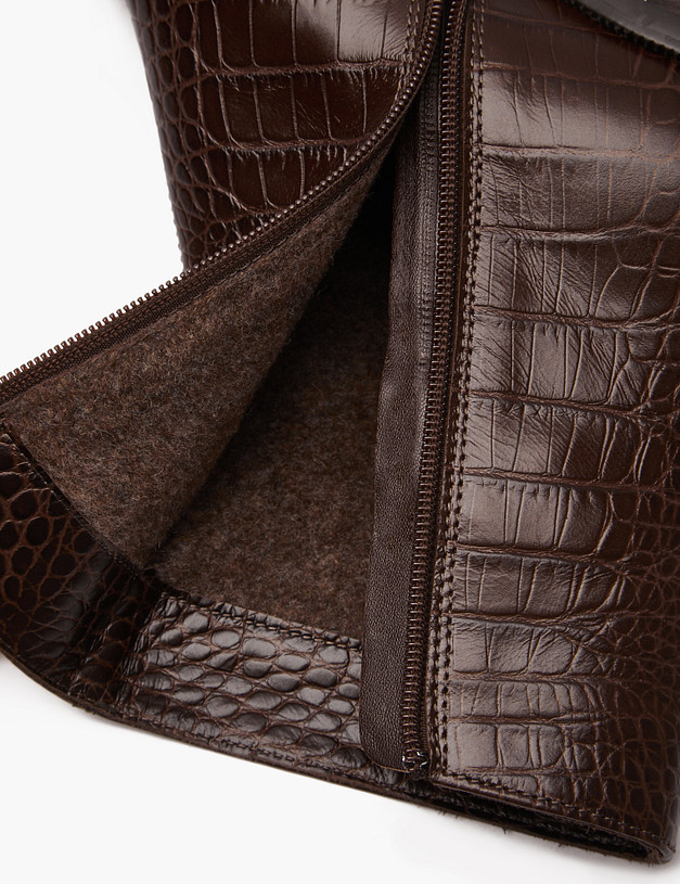 Коричневые женские ботильоны с тиснением MASCOTTE 384-420721-0109 | ракурс 6