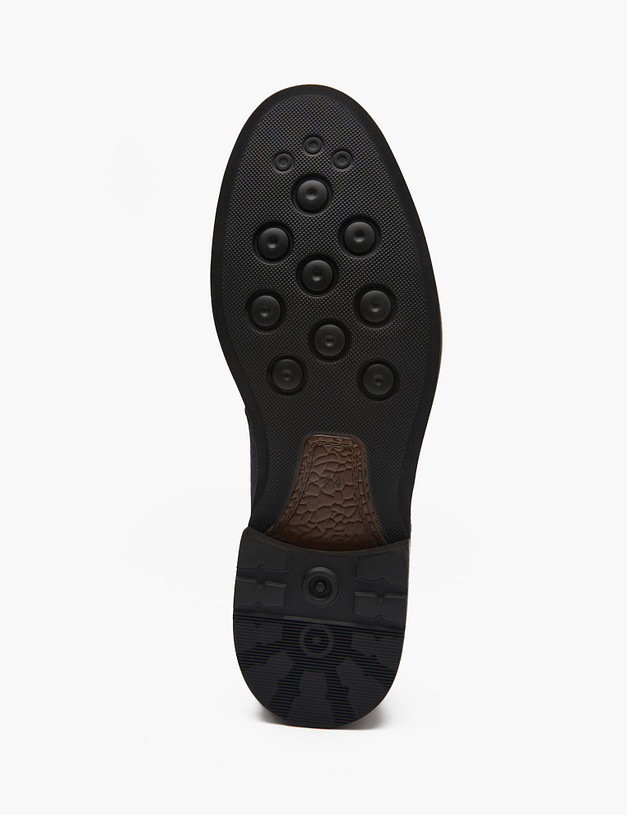 Синие мужские велюровые лоферы MASCOTTE 175-512611-0603 | ракурс 6