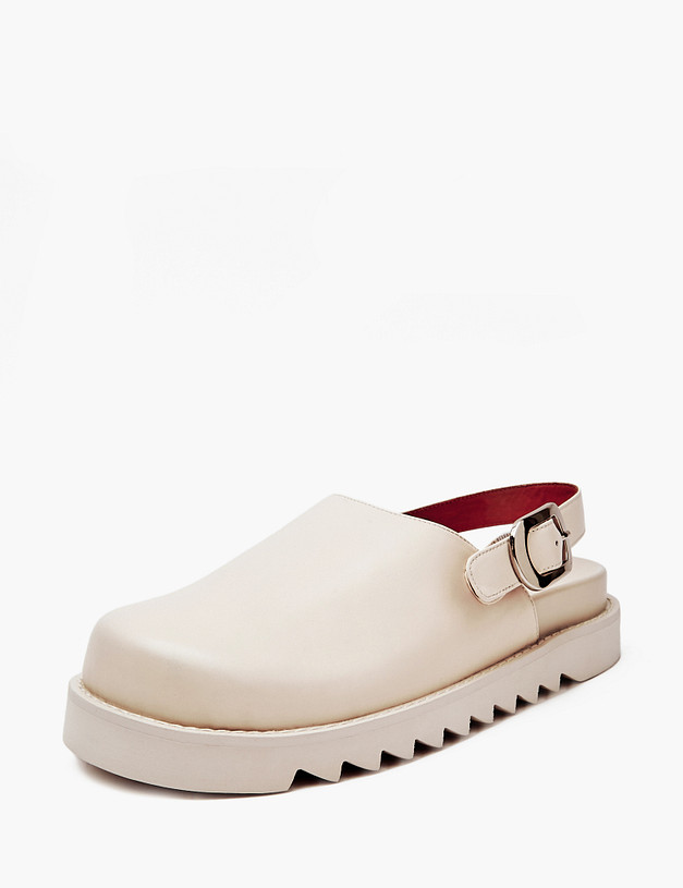 Молочные женские сабо из натуральной кожи MASCOTTE 47-4127014-7157M | ракурс 4