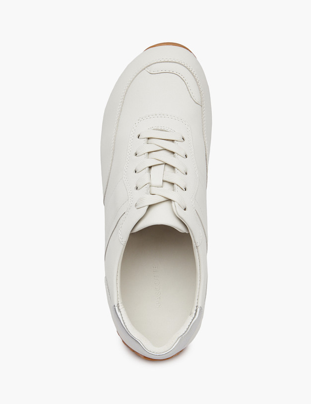 Белые женские кроссовки из кожи MASCOTTE 22-5161513-7102M | ракурс 4