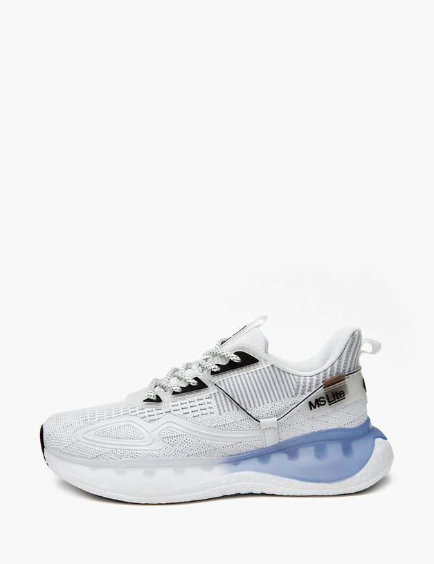 Белые женские кроссовки с акцентной подошвой MASCOTTE 189-313021-0201 | ракурс 2