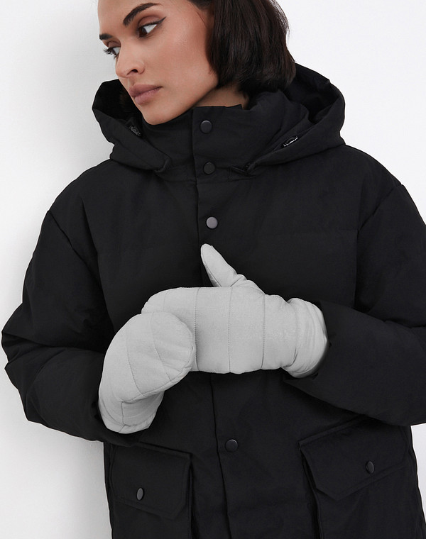 709-4230-201 Варежки жен.. текстиль/ворсин молочн, Lite by Mascotte