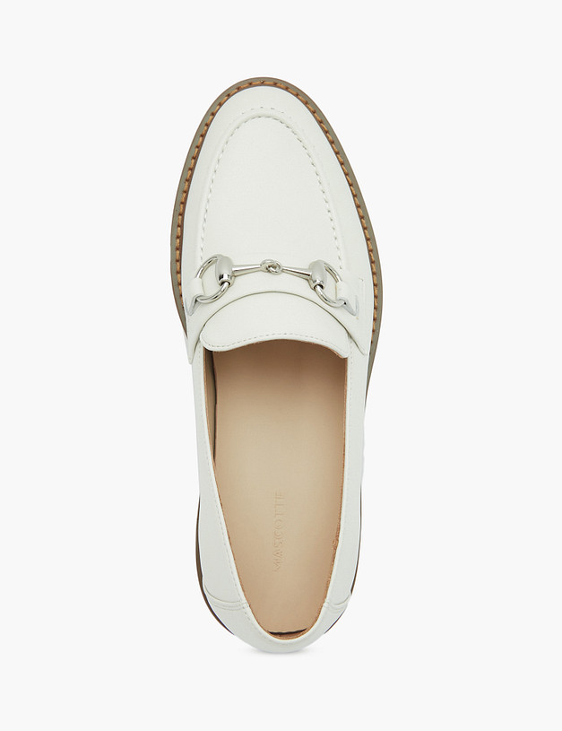 Молочные женские лоферы из кожи MASCOTTE 22-110114-6536M | ракурс 4