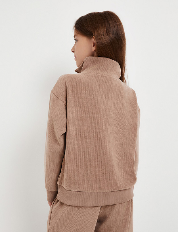 Джемпер для девочек цвета капучино MASCOTTE 888-5215-2409 | ракурс 5
