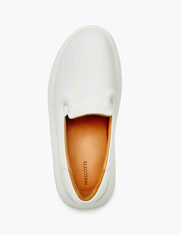 Молочные кожаные женские слиперы MASCOTTE 172-3201311-6536M | ракурс 5