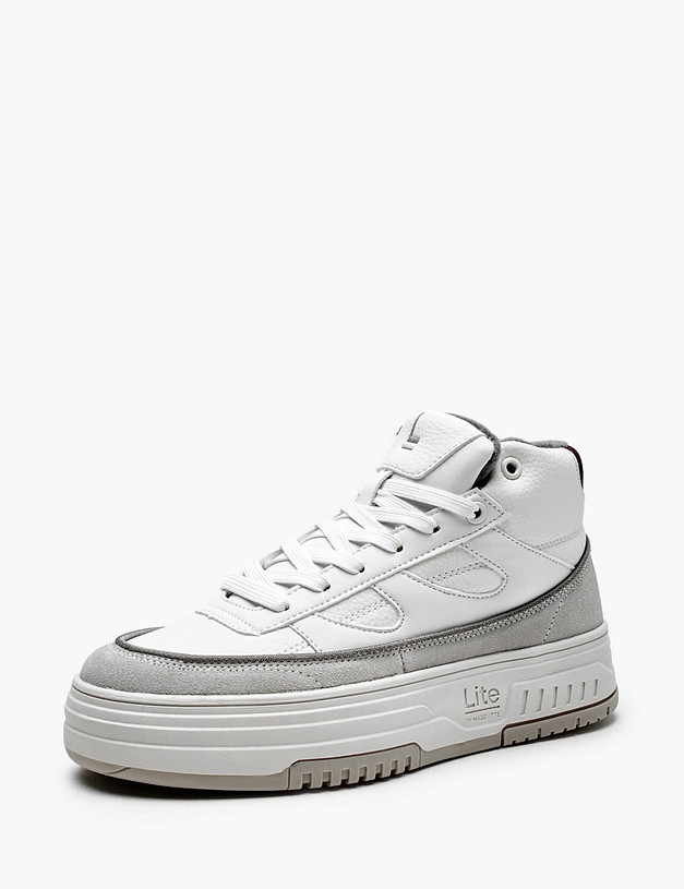 Молочные женские высокие кеды MASCOTTE 156-426922-0601 | ракурс 2