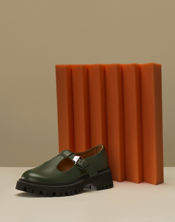 234-123516-4575M Туфли женские нат.кожа/нат.кожа зелен, Mascotte