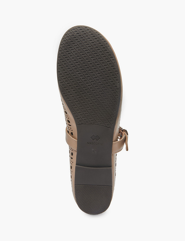 Коричневые женские балетки MASCOTTE 15-5160812-7164M | ракурс 6 Коричневые женские балетки MASCOTTE 15-5160812-7164M | ракурс 6