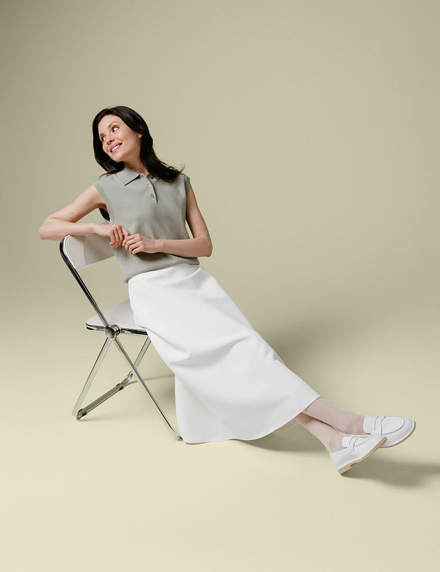 Белые женские лоферы MASCOTTE 58-511911-0501 | ракурс 2